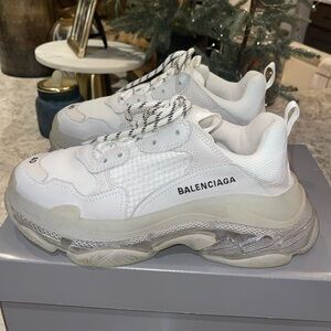 Balenciaga White and Gray Chunky Sneakers